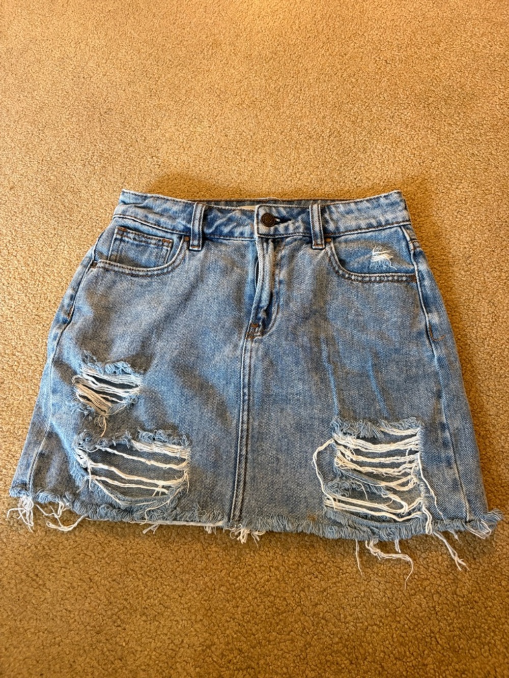 PacSun Distressed Denim Mini Skirt
